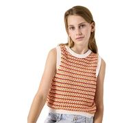 Garcia Mädchen Pullunder Chevron-Muster, Größe:140/146, Farbe:Off White