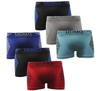 Garcia Pescara Herren Uomo3 Boxershorts Seamless 6er Pack Boxers Trunks aus Polyamid Unterwäsche Shorts Bekleidung Unterhose Mann Jungs Bekleidung (as3, Alpha, m, l, Regular, Regular)