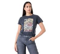 Garcia T-Shirt in Grau mit Statement Print Look XL Regular Fit