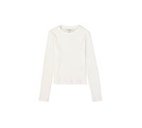 Longsleeve GARCIA, Mädchen, Gr. 152/158, sanftes weiß, Jersey, Obermaterial: 95% Baumwolle, 5% Elasthan, unifarben, körpernah hüftbedeckend, Rundhals, Shirts, in Ripp-Optik, für Girls (24804719-152) s