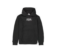 Hoodie GARCIA, Jungen, Gr. 140/146, schwarz, Sweatware, Obermaterial: 80% Baumwolle, 20% Polyester, bedruckt, regular fit taillenbedeckt, Rippbündchen, Sweatshirts Hoodie, mit Print (76513045-140) sch