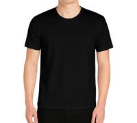 GARDA - 3 Stück Herren Tshirt Halbarm Rundhals Unterwäsche Herren 100% gekämmte Baumwolle Art. 0024, Schwarz, XL