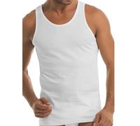 GARDA - 3 Stück Tanktop mit Breiten Schultern, Unterwäsche für Herren, 100% gekämmte Baumwolle, Art.0021, Weiß, Large