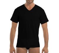 GARDA - 3 Stück Tshirt Halbarm Herren, VAusschnitt, 100% mercerisierte Baumwolle, Art. 0046, Schwarz, XL