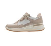 Keilsneaker ARA "GARDA", Damen, Gr. 8,5 (42,5), beige (hellbeige, weiß), Veloursleder, Glattleder, sportlich, Schuhe, Plateausneaker, Keilsneaker mit Wechselfußbett in H-Weite, Topseller (68352304-8,5