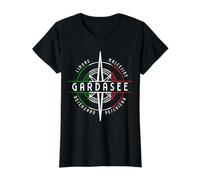 Gardasee Preisgünstiges Grafik-T-Shirt, Damen, Schwarz, XL