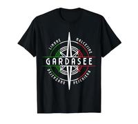 Gardasee Preisgünstiges Grafik-T-Shirt, Herren, Schwarz, XL