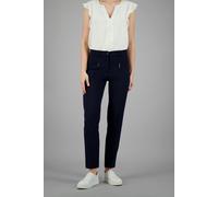 Gardeur Damen Stoffhose ZENE51 Slim Fit mit Bügelfalten, Reißverschluss, Marine, Gr. 38/L32