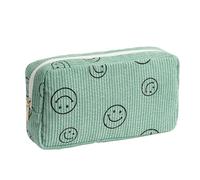 Gardsell Make-up-Tasche, Geldbörse, Kosmetiktasche, Kordsamt, niedliche Kosmetiktasche, Handtaschen, Geldbörsen, Make-up-Organizer, Aufbewahrung für Damen, Groß Grün, Kosmetiktasche für Damen