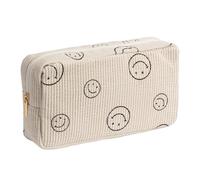 Gardsell Make-up-Tasche, Geldbörse, Kosmetiktasche, Kordsamt, niedliche Kosmetiktasche, Handtaschen, Geldbörsen, Make-up-Organizer, Aufbewahrung für Damen, Groß, Beige, Kosmetiktasche für Damen