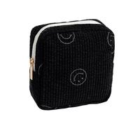 Gardsell Make-up-Tasche, Geldbörse, Kosmetiktasche, Kordsamt, niedliche Kosmetiktasche, Handtaschen, Geldbörsen, Make-up-Organizer, Aufbewahrung für Damen, Schwarz (klein), Kosmetiktasche für Damen