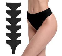 GAREDOB 6er-Pack gerippte Tanga aus Baumwolle mit hoher Taille für Frauen, 6pcs High Strong-e, XL