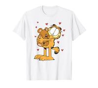 Garfield T-Shirt: Blau, Klein, Unisex, Kurzarm, Cartoon, Katze, Garfield-Fans, alle Altersgruppen