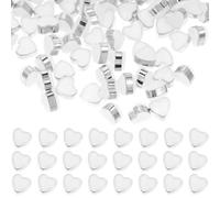 GARIOUANS 100 Stück Silikon Ohrringstopper Herzform Sicherer Ohrstecker Verschluss Ersatz für Damen Langlebig Hautfreundlich Bruchsicher Vielseitig für Schmuck DIY und Alltag Geeignet