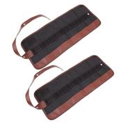 GARIOUANS 2 Stück Canvas Federmäppchen Praktischer aus Hochwertiger Leinwand Robustes Mäppchen für Stifte Pinsel Marker für Schule Künstler und Büro