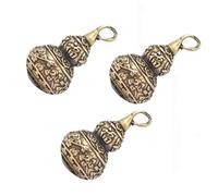 GARIOUANS 3 Stück Messing Kürbis Schlüsselanhänger Handgefertigter Kalebassen Anhänger Leichter Schmuck für Selbstgemacht Schlüssel Rucksack und Auto Feng Shui Dekoration