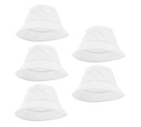 GARIOUANS 5 Stück Fischerhut Für Graffiti-eimerhut Handzeichnung Hut Bucket Hat Kinderkrempe Sonnenhut Im Freien Sun Beach Hut Leerer Baumwollfischerhut Tuch Weiß