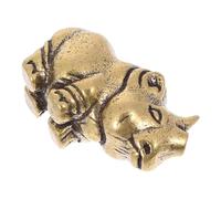 GARIOUANS Messing Nashorn Schlüsselanhänger Handpoliert Miniatur Anhänger für Tasche Auto Langlebige Selbstgemacht Dekoration