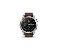 Garmin - 010-02582-55 - D2 Mach 1 - Smartwatch mit braunem Oxford-Lederarmband und zusaetzlichem Silikonarmband schwarz