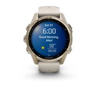 Garmin - 010-02903-11 - Smartwatch - Fenix 8 Sapphire - Silikonarmband beige