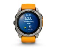Garmin - 010-02905-11 - Smartwatch - Fenix 8 Sapphire - Silikonarmband orange