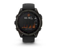 Garmin fenix® 8 fenix 8 - 47 mm MIP Solar Sapphire "Graphit/Carbongrau Titan DLC mit QuickFit-Silikon-Armband 22 mm Schwarz/Kieselgrau" 010-02906-11