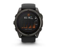 Garmin fenix® 8 fenix 8x - 51 mm MIP Solar Sapphire "Graphit/Carbongrau Titan DLC mit QuickFit-Silikon-Armband 26 mm Schwarz/Kieselgrau" 010-02907-11