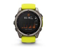 Garmin - 010-02907-21 - Smartwatch - Fenix 8 Sapphire Solar - Silikonarmband gelb