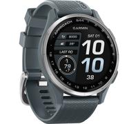 Garmin Approach® S44 Essential Golf GPS-Smartwatch, AMOLED-Display, On-Course-Funktionen, silberfarbene Aluminium-Lünette mit Dämmerungs-Silikonband