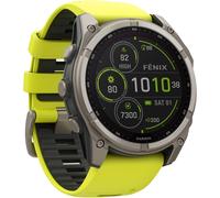 GARMIN Armbanduhr Fenix 8 Sapphire - SOLAR 51 mm Ø 51 mm - Graphit/Titanium gelb