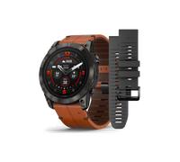 Garmin epix™ PRO (Gen 2) SAPPHIRE EDITION - AMOLED - 51MM "Schwarz/Carbongrau Titan DLC mit QuickFit®-Leder-Armband 26 mm + Silikon-Armband Graphit" 010-02804-30