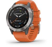 Garmin Fenix 6,Sapphire,Ti Gray w/Orange Band,GPS,EMEA, 010-02158-14, Einheitsgröße