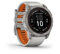 Garmin - Fenix 7X Pro Sapphire Solar - Multifunktionsuhr titan with gray /orange (Titan with Gray / Orange Band)