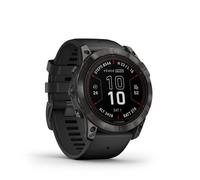 Garmin fenix® 7 PRO fenix 7X PRO - Sapphire Solar Edition "Schwarz/Carbongrau Titan mit QuickFit®-Silikon-Armband 26 mm" 010-02778-11