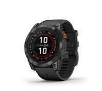 Garmin Fenix 7X Pro Solar black/slategre 010-02778-01 GPS Multisport Smartwatch 51mm Silikonarmband,Schwarz/Schiefergrau