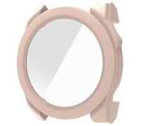Garmin Fenix 8 43 mm AMOLED Hart-PC Schutzhülle mit Displayschutzfolie - Pink Elfenbeinweiß