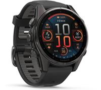 Garmin fenix 8 43mm AMOLED Sapphire Schwarz/Carbongrau Titan 20mm Silikonarmband