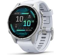 Garmin Fenix 8 43mm Steinweiss/Silber 010-02903-00 GPS Multisport Smartwatch Silikonarmband, AMOLED Touchscreen