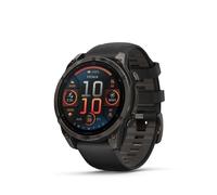 Garmin fenix 8 - 47 mm, AMOLED Sapphire, Schwarz/Titan Carbongrau DLC mit QuickFit Silikon-Armband 22 mm in Schwarz