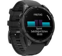 Garmin fēnix 8 - 47 mm, AMOLED, Smartwatch Schwarz/Schiefergrau, Silikon-Armband, Edelstahl