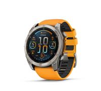 Garmin fenix 8 - 51 mm, AMOLED Sapphire, Graphit/Titanium Titan mit QuickFit-Silikon-Armband 26 mm in Spark Orange