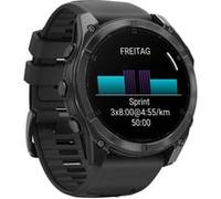 Garmin fēnix 8 - 51 mm, AMOLED, Smartwatch Schwarz/Schiefergrau, Silikon-Armband, Edelstahl