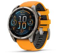 Garmin fenix® 8 fenix 8x - 51 mm AMOLED Sapphire "Graphit/Titanium Titan mit QuickFit-Silikon-Armband 26 mm Spark Orange/Graphit" 010-02905-11