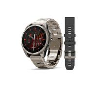 Garmin fenix® 8 fenix 8 - 47 mm AMOLED Sapphire "Graphit/Titanium Titan mit QuickFit-Titan-Armband 22 mm Titanium und Silikon- Armband Graphit" 010-02904-40