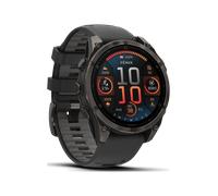 Garmin fenix® 8 fenix 8 - 47 mm AMOLED Sapphire "Schwarz/Carbongrau Titan DLC mit QuickFit-Silikon-Armband 22 mm" 010-02904-21