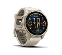 Garmin fenix® 8 fenix 8s - 43 mm AMOLED Sapphire "Nebelgrau/Softgold mit QuickFit-Silikon-Armband 20 mm" 010-02903-11