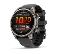 Garmin fenix 8 Pro - 47 mm, AMOLED Sapphire, Graphit/Schwarz Titan mit QuickFit®-Silikon-Armband 22 mm Smartwatch - PayPal 0 % Finanzierung