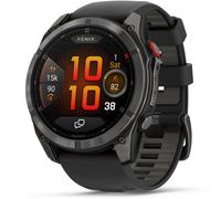 Garmin fenix 8 Pro 51mm AMOLED Sapphire Schwarz/Carbongrau Titan DLC 26mm Silikonarmband
