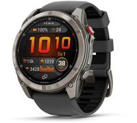Garmin fenix 8 Pro (51mm) Sportuhr mit QuickFit-Silikon-Armband (26mm) graphit/titan