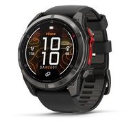 Garmin Fenix 8 Pro - hochwertige GPS-Multisport-Smartwatch | Micro LED 51 mm, Saphirlinse, Carbongrau DLC Titan, mit schwarz/grauem Kieselstein mit 10 Tagen Akkulaufzeit | integrierter Lautsprecher